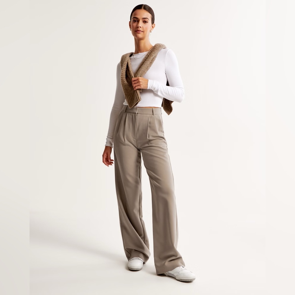 NWT Abercrombie & Fitch Curve Love Sloane Tailored Pant Size 28/6 Long